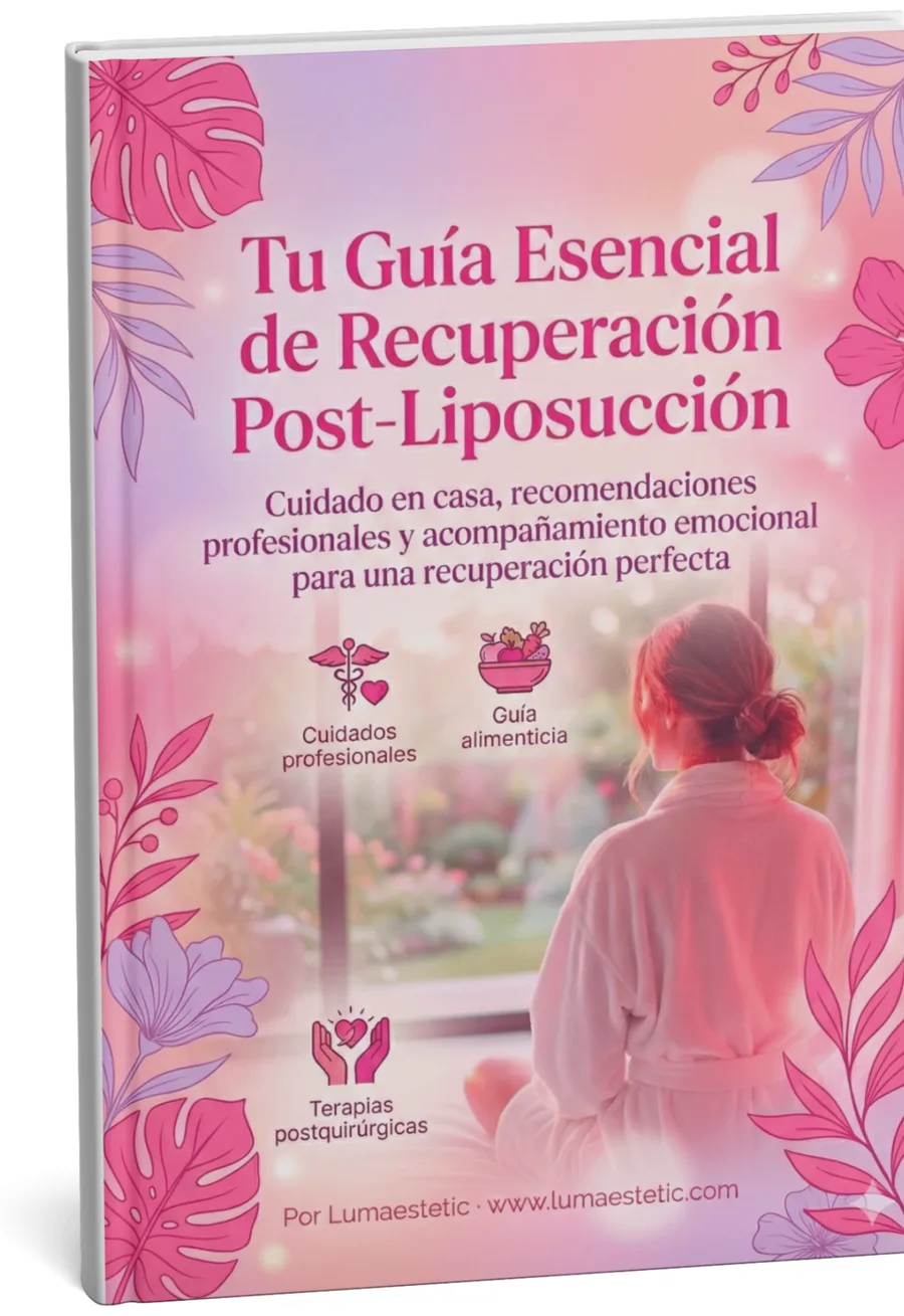 Portada de la guía esencial de recuperación post-liposucción de Lumaestetic